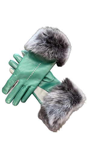  Women's Leather Gloves Toscana Petrol 7.5