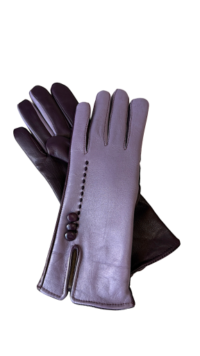  TITTIBHA Women's Leather Gloves – Lila / Purple 7