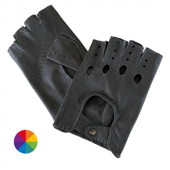 "SAHMAN" men's leather gloves fingerless