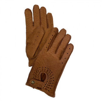 "ŠANKARA" mens leather gloves cork - 8,5