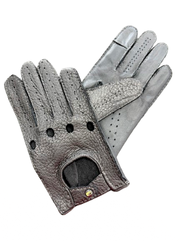 "TÁDŽAS" men's leather gloves dark brown 9 size