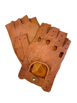 Men's leather gloves SAHMAN fingerless Pecarry