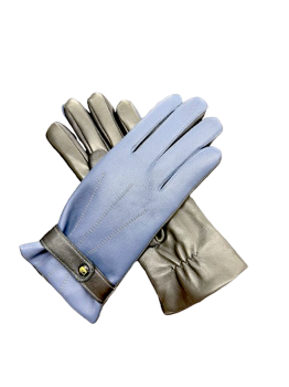  Women's Leather Gloves RASA Blue Black 7.5