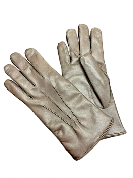  Men's Classic Brown Leather Winter Gloves, Size 10