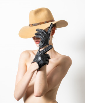  Women's Glazé Short leather gloves