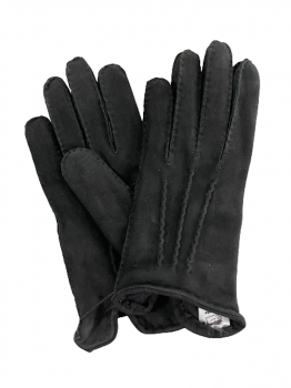 Women's black nubuck leather gloves