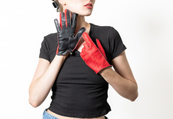  Women's Peccary / Glacé Leather Gloves – Size 7.5