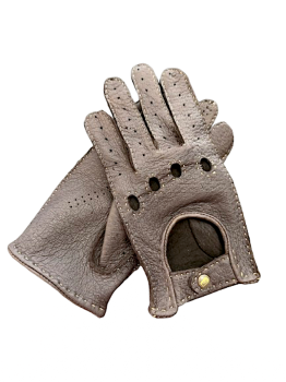 Women's Peccary Leather Driving Gloves – Danda Drive Brown, Size 8