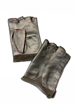 Women's fingerless leather gloves, size 7B