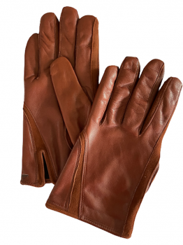 Men's leather gloves CHAV FR 8.5 cognac