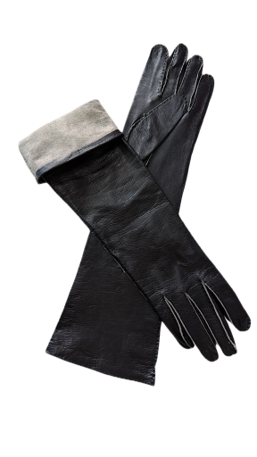 Women's long Glazé gloves, size 7