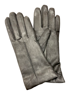  Women's black Crush leather gloves, size 7