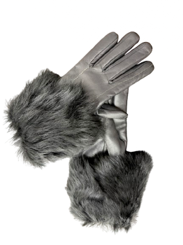  Women's Toscana Cuff Leather Winter Gloves – Black Size 7.5