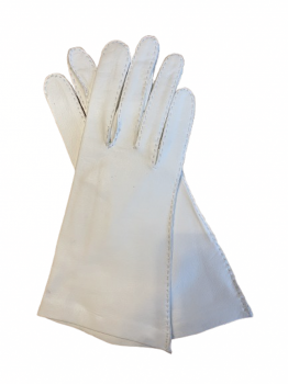 Women's leather gloves PURE WHITE 7
