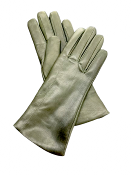 Women's leather gloves Olive GR 7