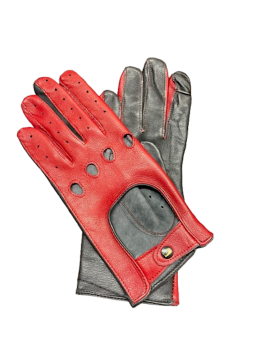 Women's Touch Red Driving Gloves Size 7.5