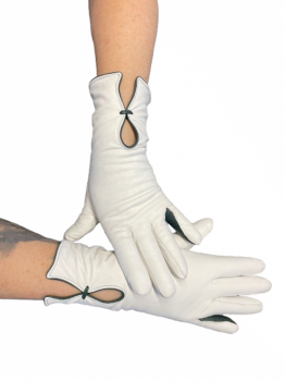 Women's leather gloves Shilueta White -7.5