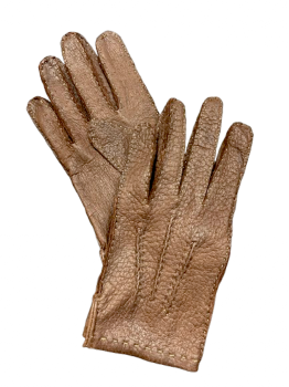 Women's Peccary Leather Gloves – Marron – Size 7.5