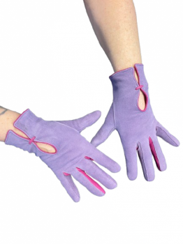 Shilueta Lavender Women's Leather Gloves, Size 7