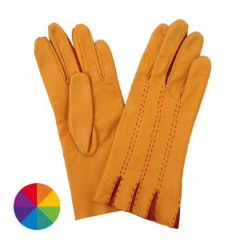"HATHA" woman's leather gloves