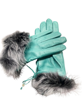 Women's Leather Gloves Toscana Petrol 7.5