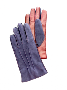 Women's hand-stitched leather gloves, size 6.5 BB