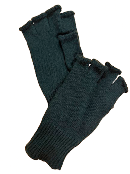  Apple Green cashmere knitted fingerless gloves