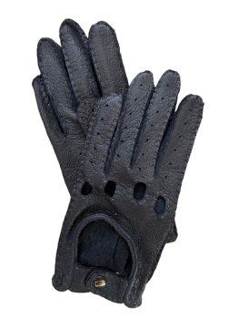 Women's leather gloves Peccary Marine Dark 6.5
