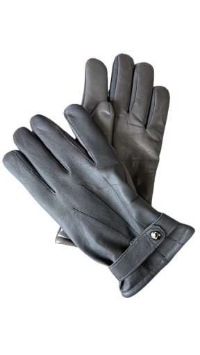 Naravir Grey Men's Leather Gloves 8.5